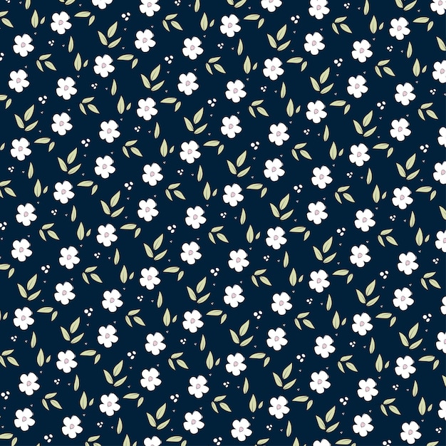 plantilla de ilustración de patrón sin costura floral