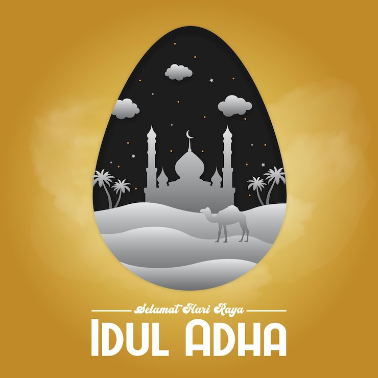 Vector plantilla de ilustración de publicación de redes sociales de eid adha