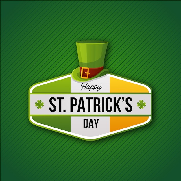 Vector plantilla de ilustración de tarjeta de felicitación del día de san patricio feliz