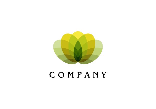 Plantilla de ilustración de vector de color verde de planta ovalada símbolo de elemento de logotipo bueno para cualquier industria