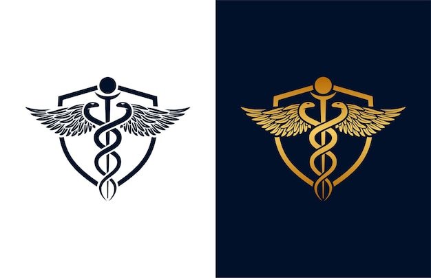 Plantilla de ilustración de vector de concepto de diseño de logotipo médico