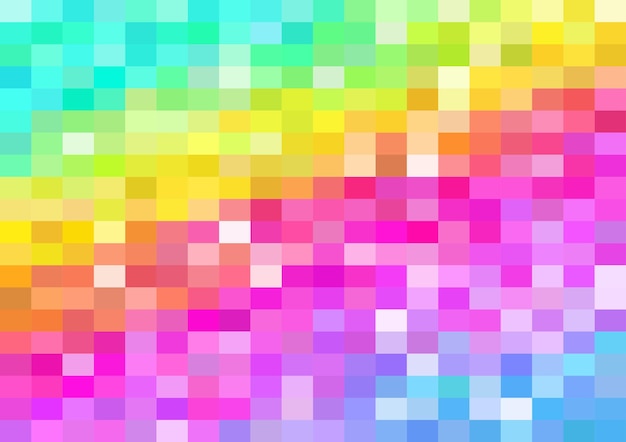Plantilla de ilustración de vector de degradado de color de disco de arco iris de fondo de mosaico geométrico de patrón de píxeles abstractos para fondo de pantalla papel de regalo cartel de sitio web de banner web