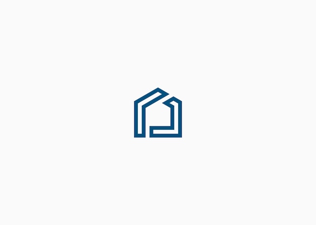 plantilla de ilustración de vector de diseño de logotipo de casa de letra r