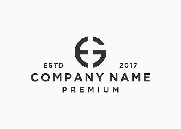 plantilla de ilustración de vector de diseño de logotipo de círculo de letra, por ejemplo