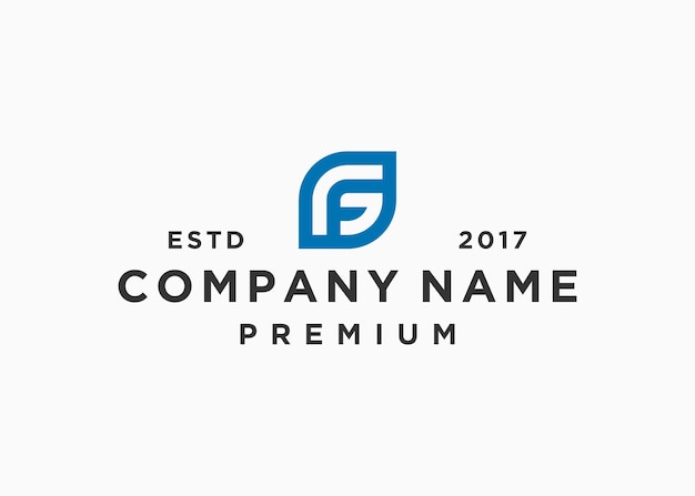 plantilla de ilustración de vector de diseño de logotipo cuadrado de letra f
