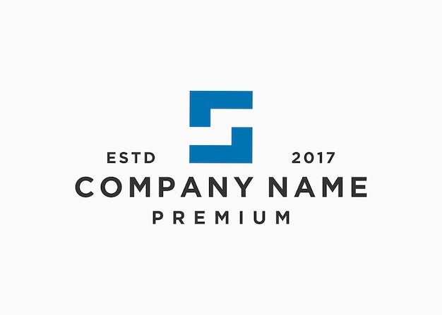 plantilla de ilustración de vector de diseño de logotipo cuadrado de letra s