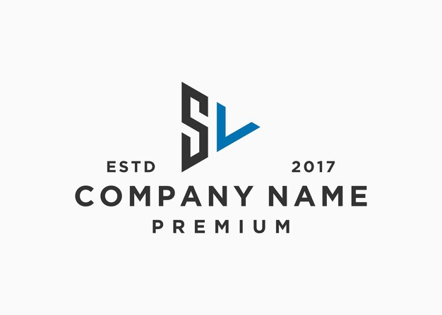 Plantilla de ilustración de vector de diseño de logotipo de juego de letra sl