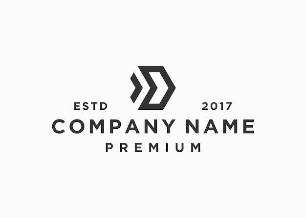 plantilla de ilustración de vector de diseño de logotipo de letra d
