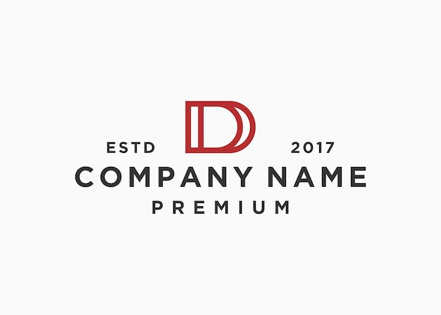 plantilla de ilustración de vector de diseño de logotipo de letra dd