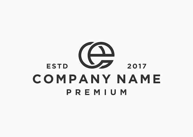 plantilla de ilustración de vector de diseño de logotipo de letra e