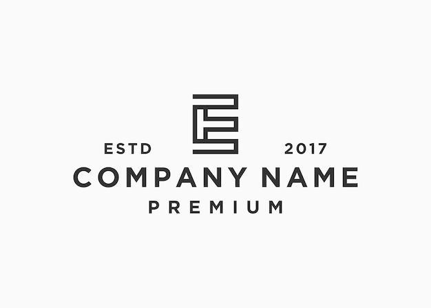 plantilla de ilustración de vector de diseño de logotipo de letra inicial et