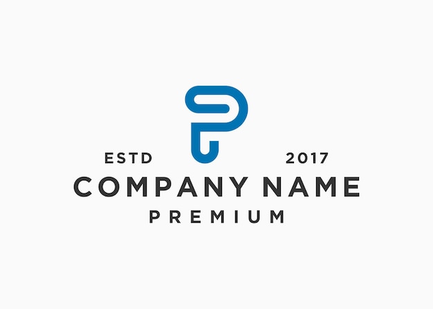plantilla de ilustración de vector de diseño de logotipo de letra inicial p