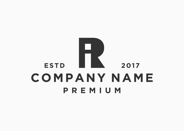 plantilla de ilustración de vector de diseño de logotipo de letra inicial ri