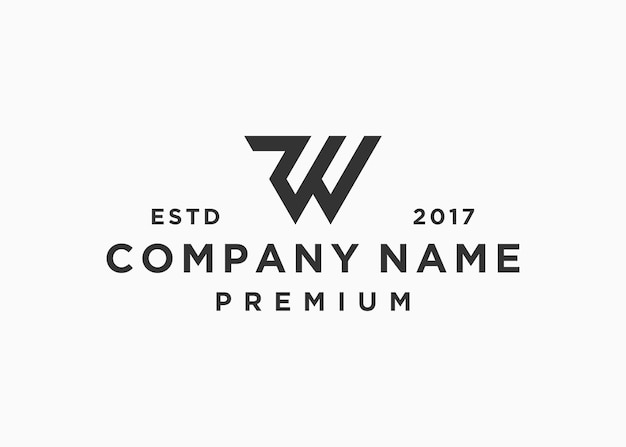 plantilla de ilustración de vector de diseño de logotipo de letra inicial rw o wr