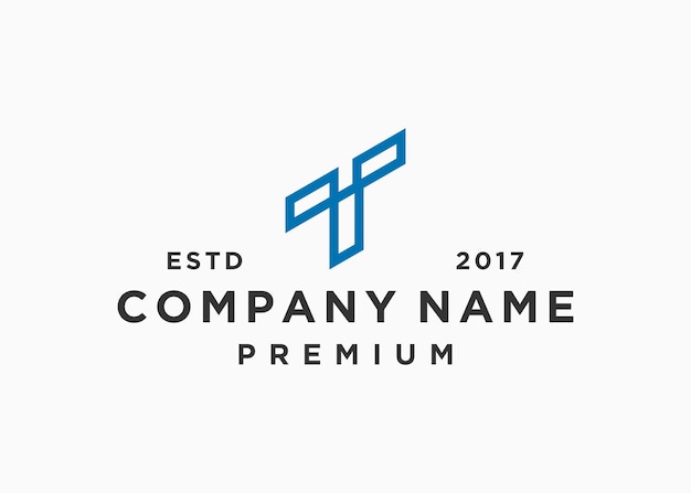 plantilla de ilustración de vector de diseño de logotipo de letra inicial t