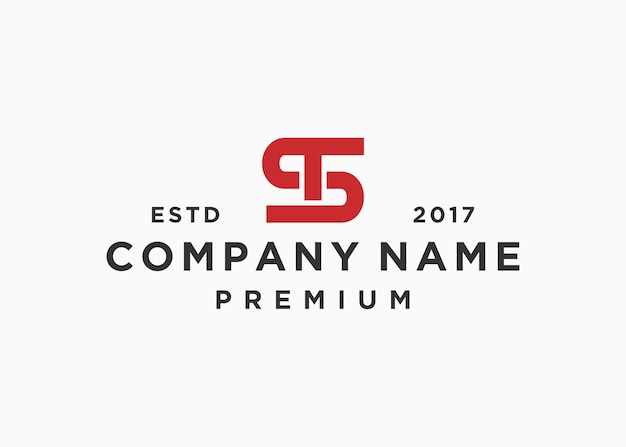 plantilla de ilustración de vector de diseño de logotipo de letra inicial ts o st