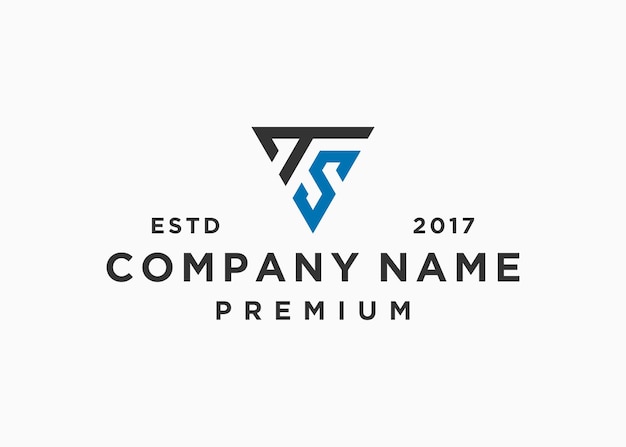 plantilla de ilustración de vector de diseño de logotipo de letra inicial ts o st