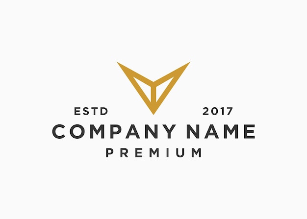 plantilla de ilustración de vector de diseño de logotipo de letra inicial v