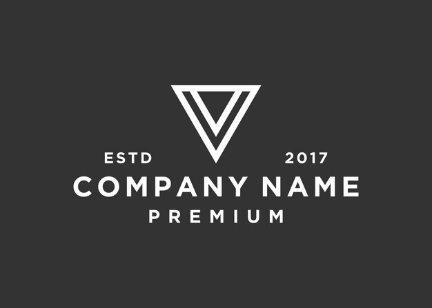 plantilla de ilustración de vector de diseño de logotipo de letra inicial v