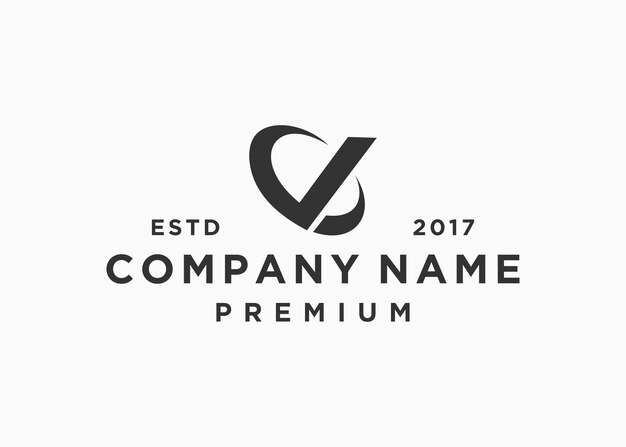 plantilla de ilustración de vector de diseño de logotipo de letra inicial vc o cv