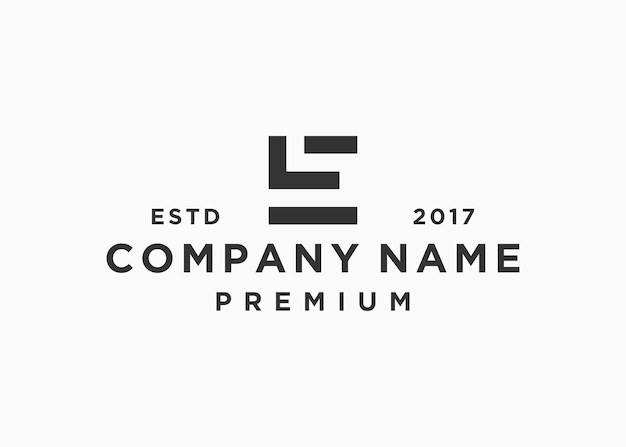 plantilla de ilustración de vector de diseño de logotipo de letra inicial el