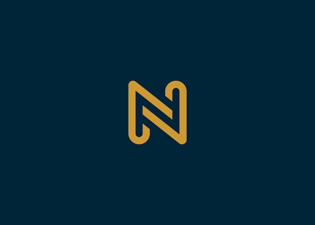 Plantilla de ilustración de vector de diseño de logotipo de letra n iniciales