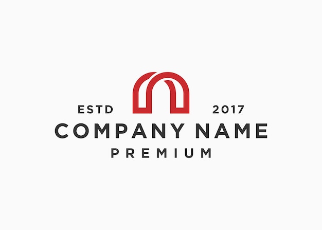 plantilla de ilustración de vector de diseño de logotipo de letra n