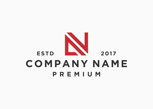 plantilla de ilustración de vector de diseño de logotipo de letra n
