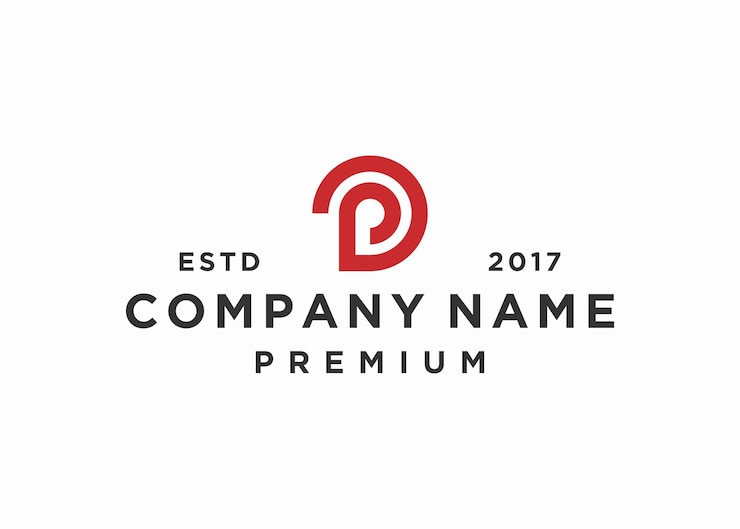 Vector plantilla de ilustración de vector de diseño de logotipo de letra p iniciales