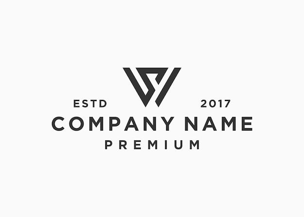 plantilla de ilustración de vector de diseño de logotipo de letra sw
