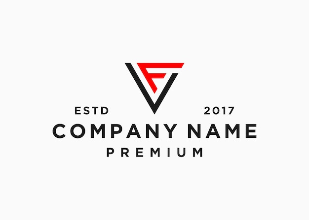 plantilla de ilustración de vector de diseño de logotipo de letra vf