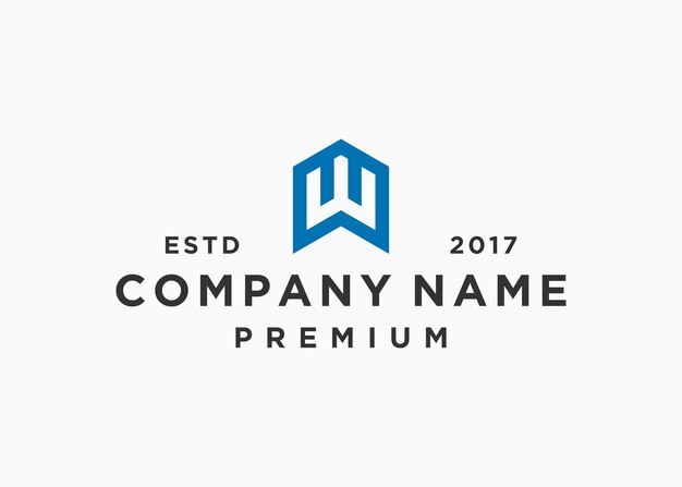 plantilla de ilustración de vector de diseño de logotipo de letra w creativa