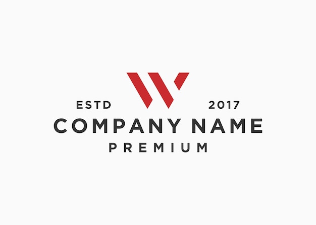 plantilla de ilustración de vector de diseño de logotipo de letra wv
