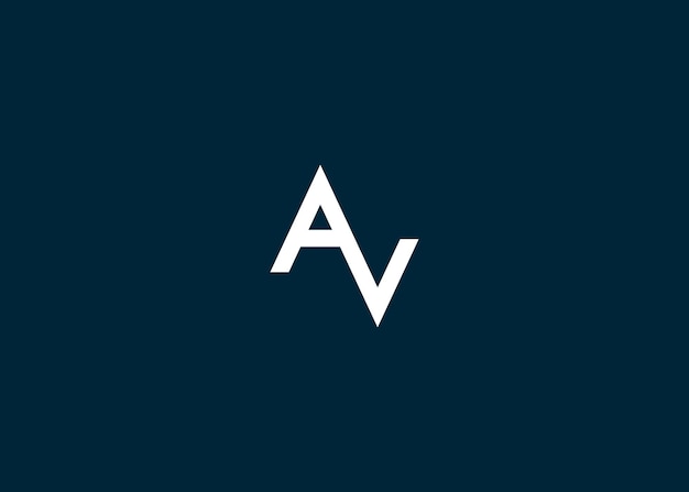 Plantilla de ilustración de vector de diseño de logotipo de letras iniciales av
