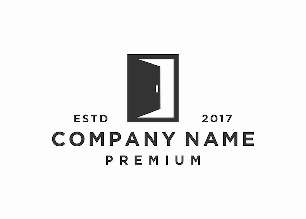 plantilla de ilustración de vector de diseño de logotipo de puerta