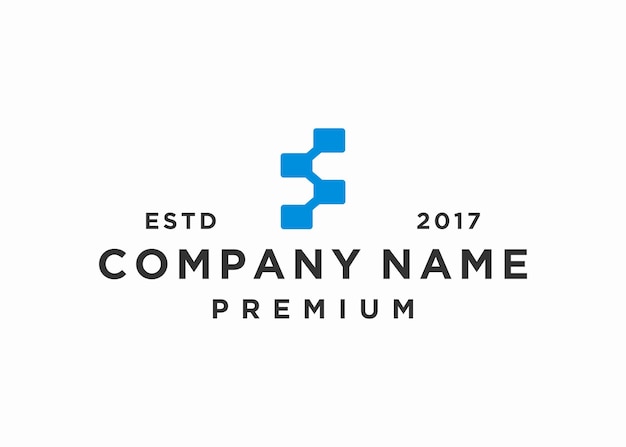 plantilla de ilustración de vector de diseño de logotipo de tecnología de letra inicial s