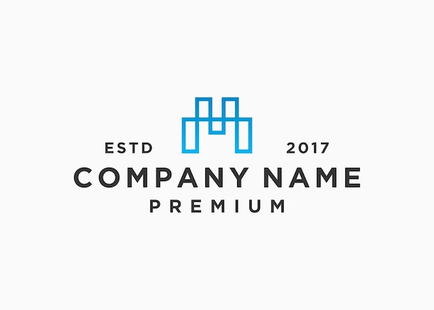 plantilla de ilustración de vector de diseño de logotipo de tecnología de letra m