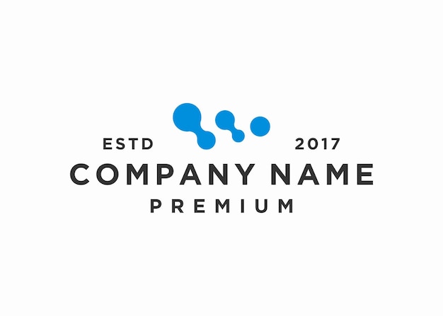 plantilla de ilustración de vector de diseño de logotipo de tecnología de letra w