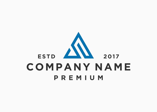 plantilla de ilustración de vector de diseño de logotipo de triángulo de letra inicial s