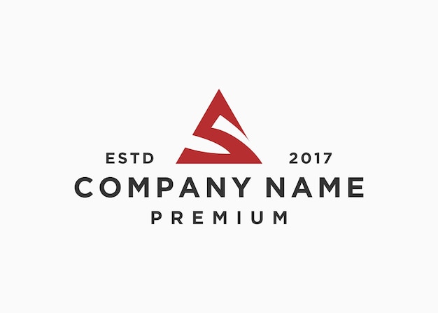 Plantilla de ilustración de vector de diseño de logotipo de triángulo de letra s