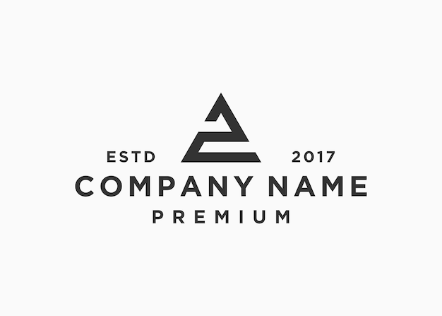 plantilla de ilustración de vector de diseño de logotipo de triángulo de letra z