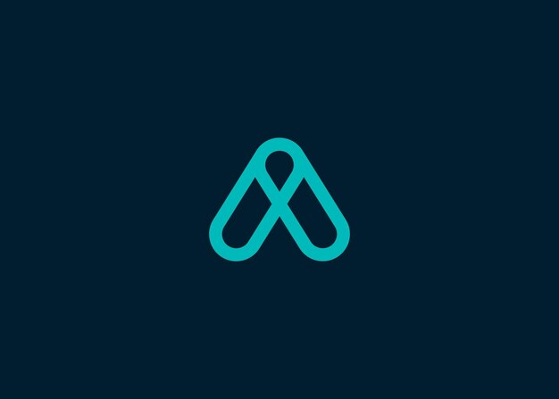 plantilla de ilustración de vector de diseño de logotipo de triángulo de letra a