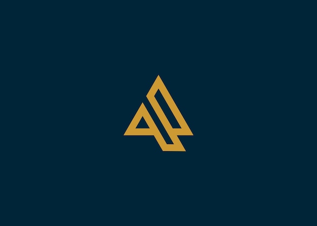 plantilla de ilustración de vector de diseño de logotipo de triángulo de letra a