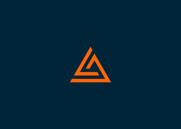 plantilla de ilustración de vector de diseño de logotipo de triángulo de letra la