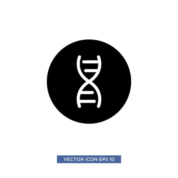 Plantilla de ilustración de vector de icono de ADN