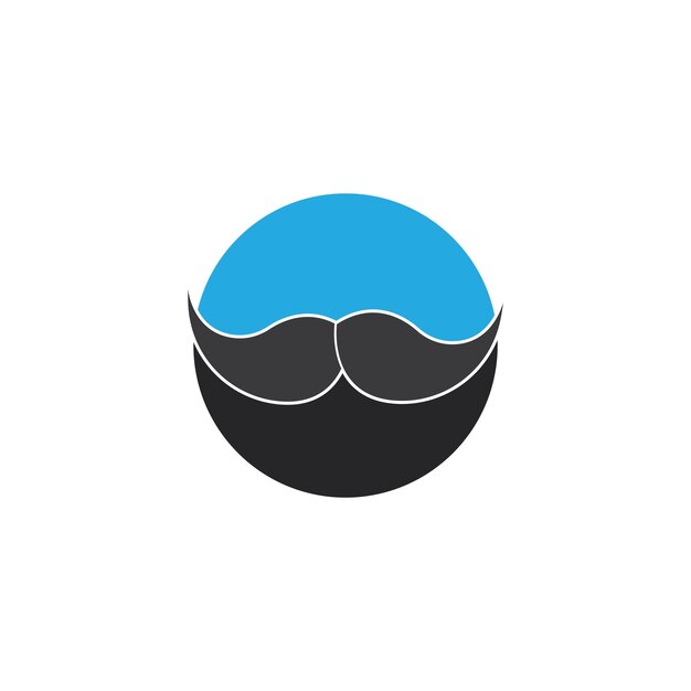 Plantilla de ilustración de vector de icono de bigote