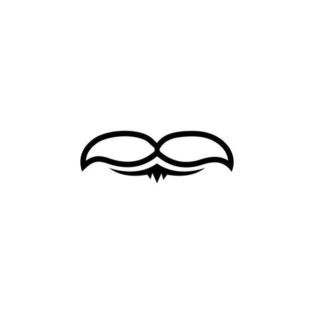 Plantilla de ilustración de vector de icono de bigote