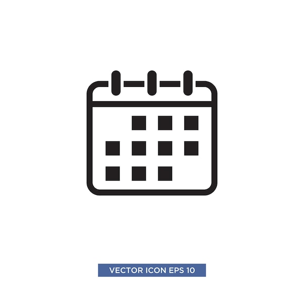 plantilla de ilustración de vector de icono de calendario