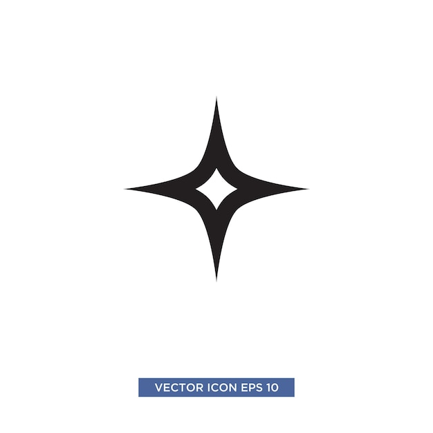 Plantilla de ilustración de vector de icono de chispa