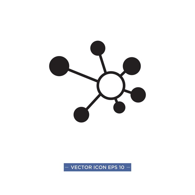Plantilla de ilustración de vector de icono de conexiones